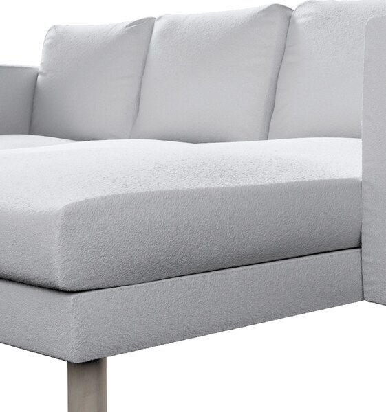 Potah na pohovku IKEA Norsborg 3-místná se šezlongem barva bílá látka pletený vzor