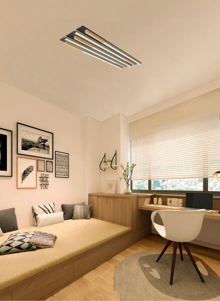 Wofi 9031-506L - LED Stmívatelné stropní svítidlo PALERMO LED/57W/230V dřevo