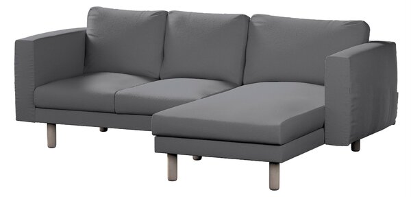 Potah na pohovku IKEA Norsborg 3-místná se šezlongem barva šedá látka pletený vzor