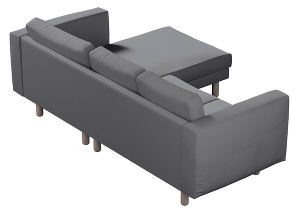 Potah na pohovku IKEA Norsborg 3-místná se šezlongem barva šedá látka pletený vzor