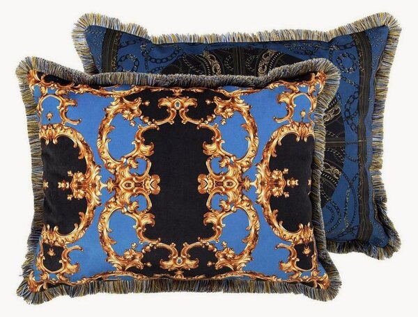 Oboustranný sametový polštář Neobaroque Chains