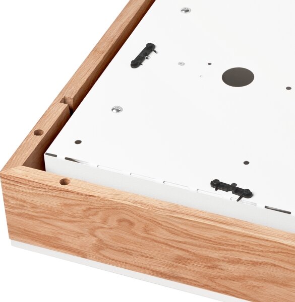 Stropní svítidlo OAK SQUARE 4xE27/15W/230V 39x39 cm dub/bílá