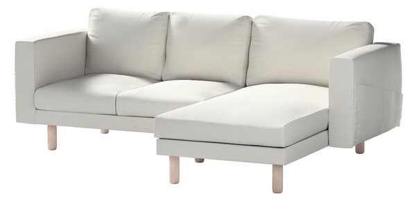 Potah na pohovku IKEA Norsborg 3-místná se šezlongem barva šedá látka lesklé, pletený vzor, sametová