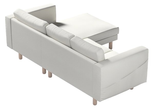 Potah na pohovku IKEA Norsborg 3-místná se šezlongem barva šedá látka lesklé, pletený vzor, sametová