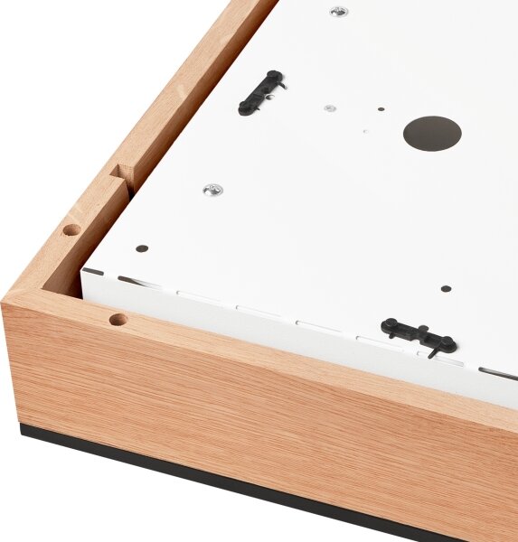 Stropní svítidlo OAK SQUARE 4xE27/15W/230V 39x39 cm dub/černá