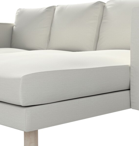 Potah na pohovku IKEA Norsborg 3-místná se šezlongem barva šedá látka lesklé, pletený vzor, sametová