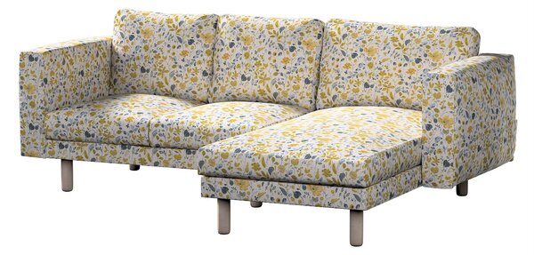 Potah na pohovku IKEA Norsborg 3-místná se šezlongem barva žlutá látka pletený vzor, vzorované