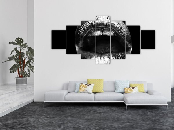 Obraz - Lesklé rty (210x100 cm)