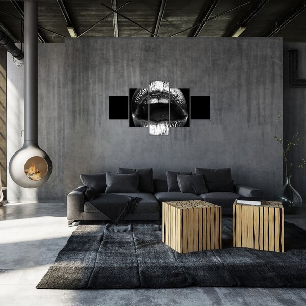 Obraz - Lesklé rty (125x70 cm)