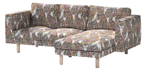Potah na pohovku IKEA Norsborg 3-místná se šezlongem barva vícebarevná látka pletený vzor, vzorované