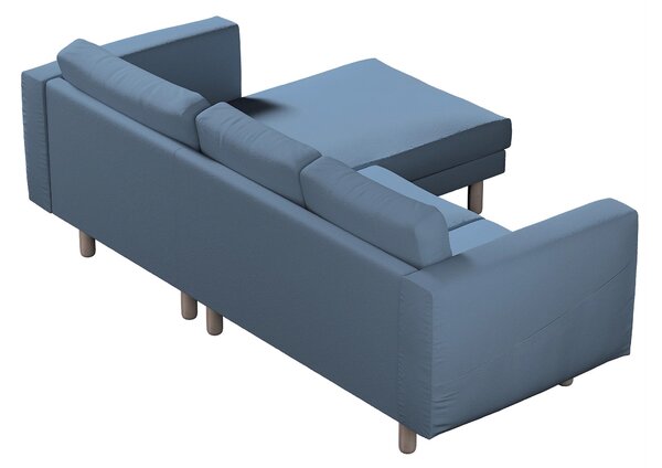 Potah na pohovku IKEA Norsborg 3-místná se šezlongem barva modrá látka pletený vzor