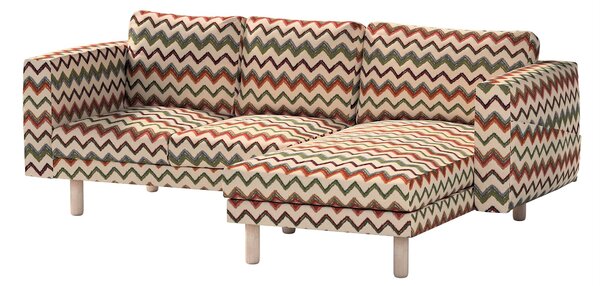Potah na pohovku IKEA Norsborg 3-místná se šezlongem barva vícebarevná látka pletený vzor, vzorované