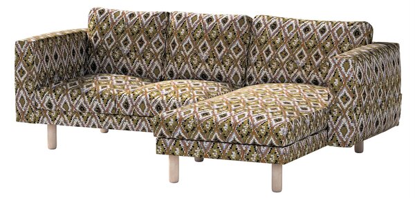Potah na pohovku IKEA Norsborg 3-místná se šezlongem barva vícebarevná látka pletený vzor, vzorované