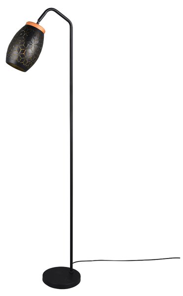 Stojací lampa BIDAR černá/přírodní