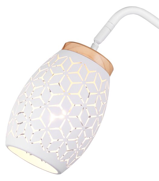 Stojací lampa BIDAR bílá/přírodní