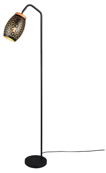 Stojací lampa BIDAR černá/přírodní