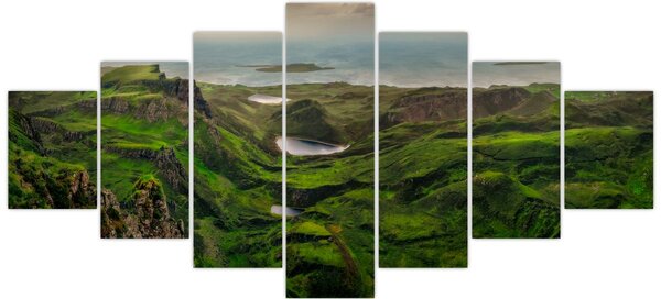 Obraz - Quiraing, Skotsko (210x100 cm)