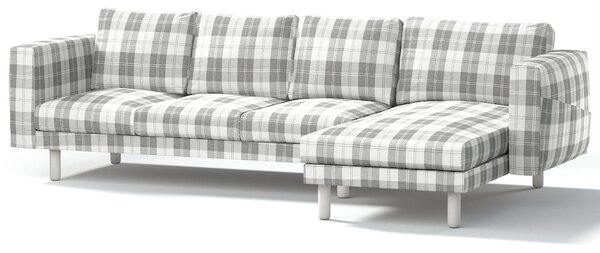 Potah na pohovku IKEA Norsborg 4-místná se šezlongem barva šedá látka pletený vzor, vzorované