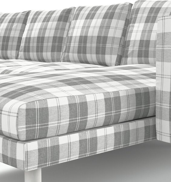 Potah na pohovku IKEA Norsborg 4-místná se šezlongem barva šedá látka pletený vzor, vzorované