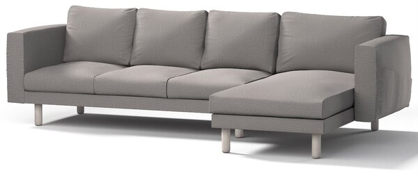 Potah na pohovku IKEA Norsborg 4-místná se šezlongem barva šedá látka pletený vzor