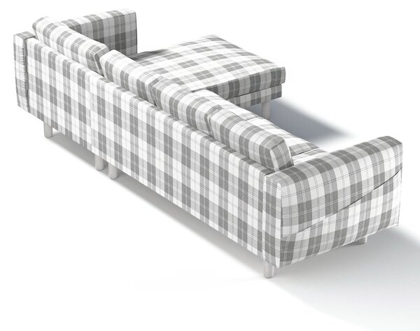 Potah na pohovku IKEA Norsborg 4-místná se šezlongem barva šedá látka pletený vzor, vzorované