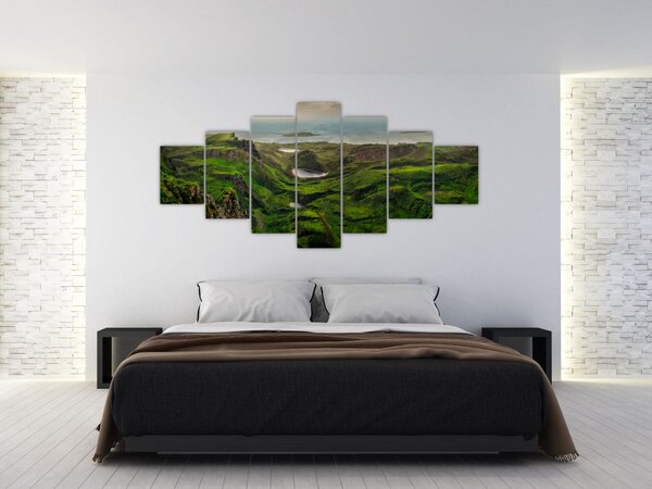 Obraz - Quiraing, Skotsko (210x100 cm)