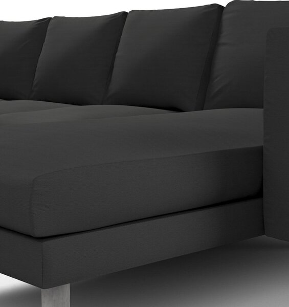 Potah na pohovku IKEA Norsborg 4-místná se šezlongem barva šedá