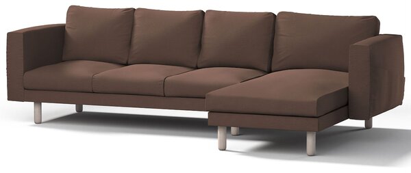 Potah na pohovku IKEA Norsborg 4-místná se šezlongem barva hnědá látka pletený vzor