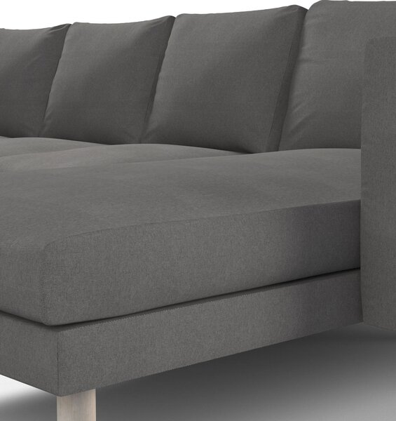Potah na pohovku IKEA Norsborg 4-místná se šezlongem barva šedá látka pletený vzor