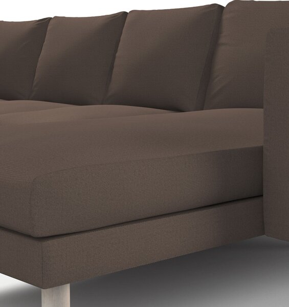 Potah na pohovku IKEA Norsborg 4-místná se šezlongem barva hnědá látka pletený vzor