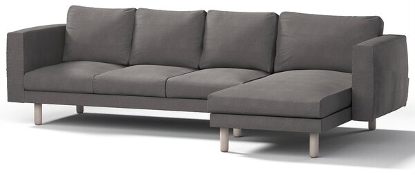 Potah na pohovku IKEA Norsborg 4-místná se šezlongem barva šedá látka pletený vzor