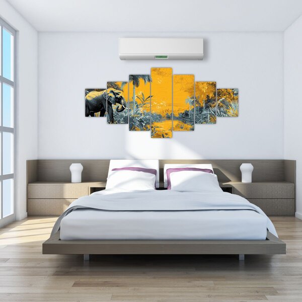 Obraz - Slon v přírodě (210x100 cm)