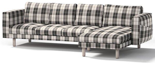 Potah na pohovku IKEA Norsborg 4-místná se šezlongem barva černá látka pletený vzor, vzorované