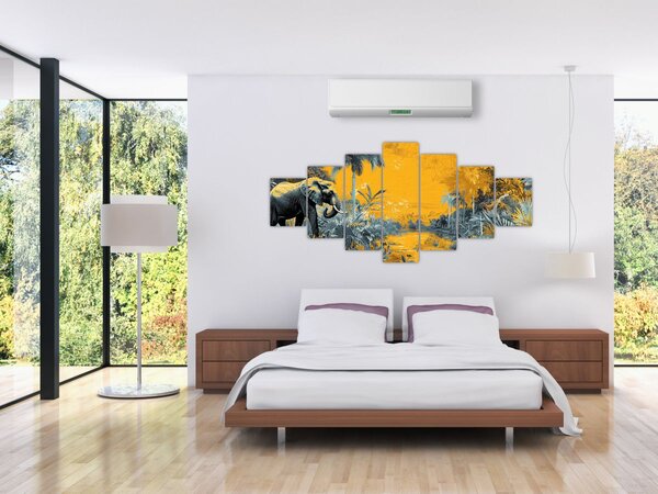 Obraz - Slon v přírodě (210x100 cm)