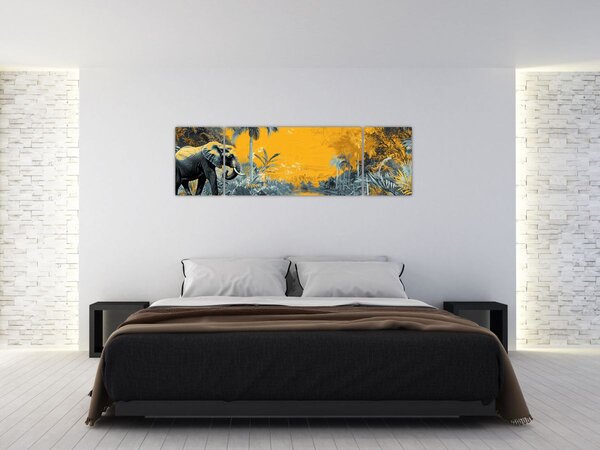 Obraz - Slon v přírodě (170x50 cm)