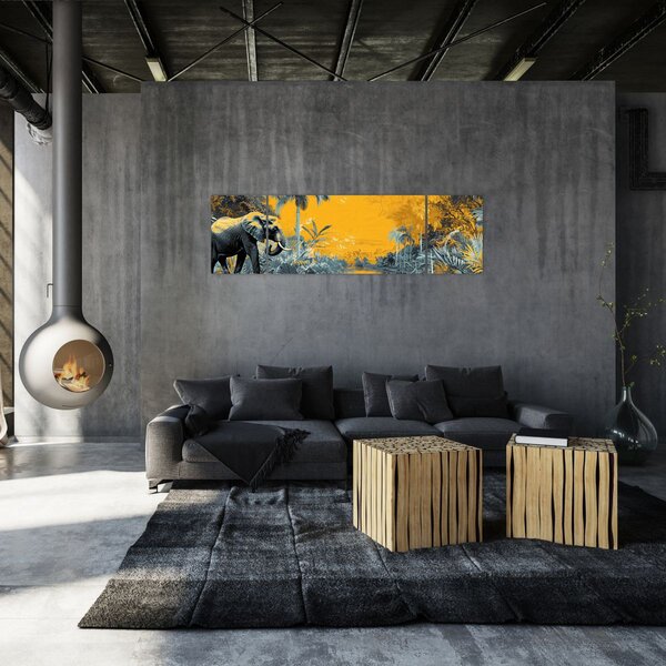 Obraz - Slon v přírodě (170x50 cm)