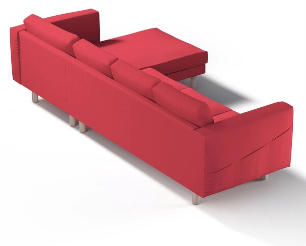 Potah na pohovku IKEA Norsborg 4-místná se šezlongem barva červená látka pletený vzor