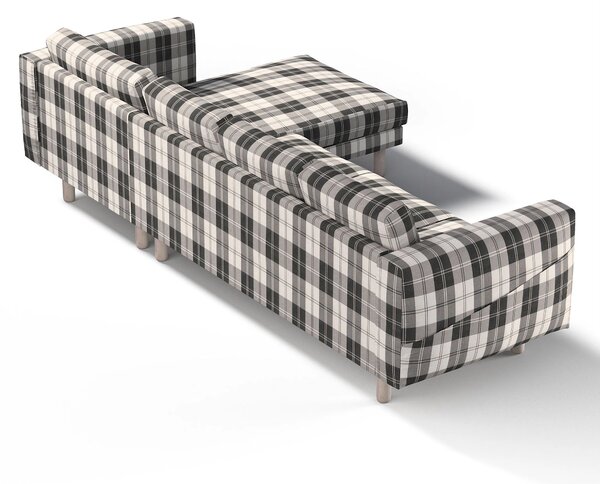 Potah na pohovku IKEA Norsborg 4-místná se šezlongem barva černá látka pletený vzor, vzorované