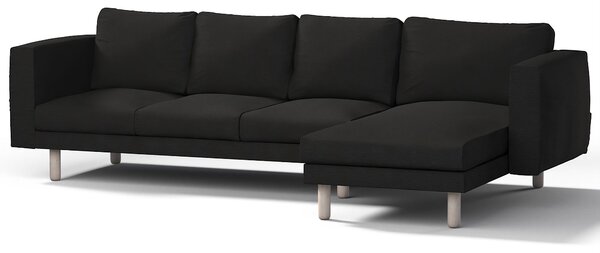 Potah na pohovku IKEA Norsborg 4-místná se šezlongem barva černá látka pletený vzor