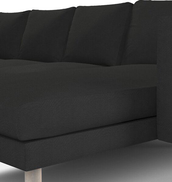 Potah na pohovku IKEA Norsborg 4-místná se šezlongem barva černá látka pletený vzor