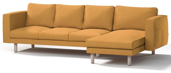 Potah na pohovku IKEA Norsborg 4-místná se šezlongem barva žlutá látka pletený vzor