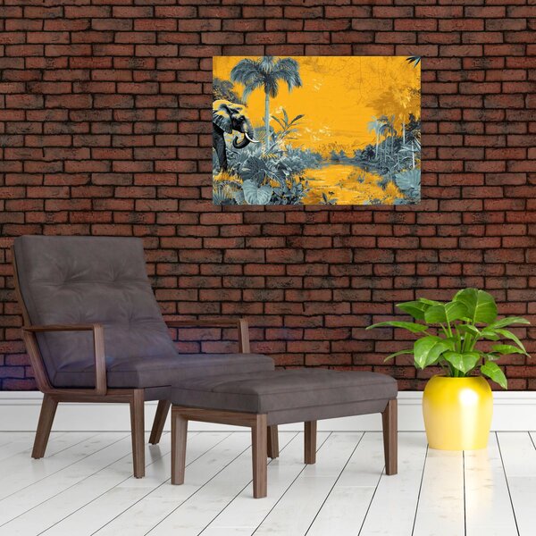 Obraz - Slon v přírodě (70x50 cm)