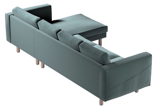 Potah na pohovku IKEA Norsborg 4-místná se šezlongem barva zelená látka sametová