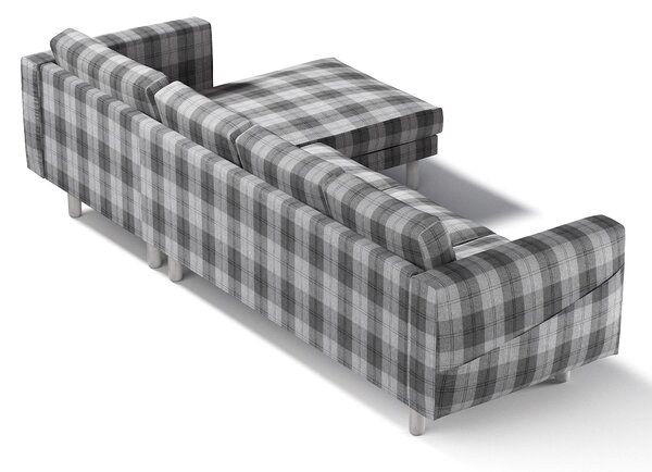 Potah na pohovku IKEA Norsborg 4-místná se šezlongem barva šedá látka pletený vzor, vzorované