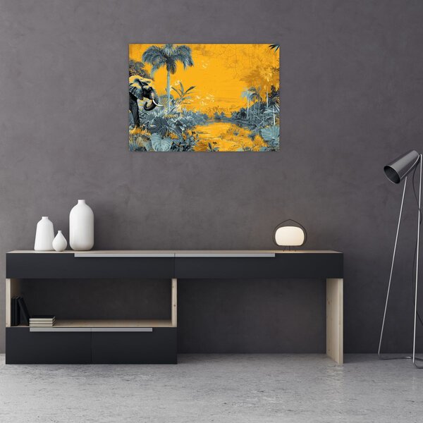 Obraz - Slon v přírodě (70x50 cm)