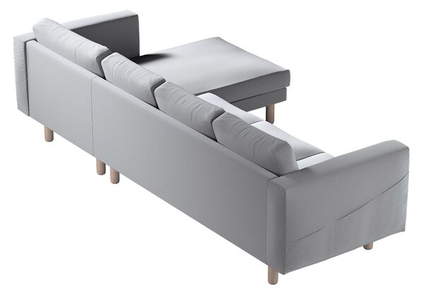 Potah na pohovku IKEA Norsborg 4-místná se šezlongem barva šedá látka sametová