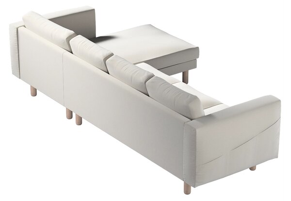 Potah na pohovku IKEA Norsborg 4-místná se šezlongem barva šedá látka sametová
