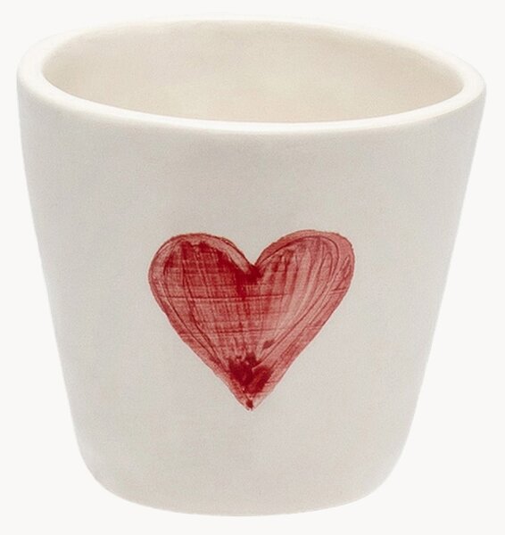 Ručně malovaný šálek na espresso Queen of Hearts