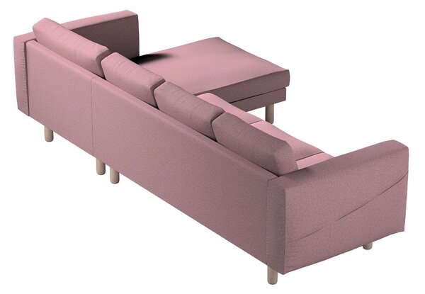 Potah na pohovku IKEA Norsborg 4-místná se šezlongem barva růžová látka pletený vzor