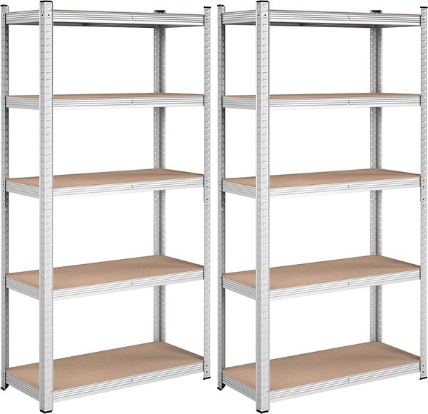 SONGMICS Sada regálů Plutar 2 ks 180 cm hnědá